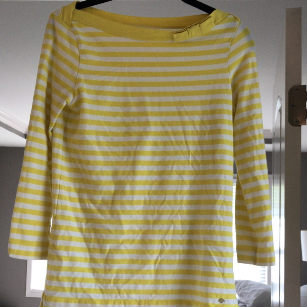 Kate spade yellow and white striped shirt